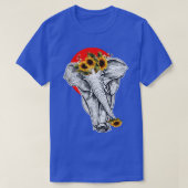 Zonnebloemen Elephant Aesthetisch Grafisch T-shirt (Design voorkant)