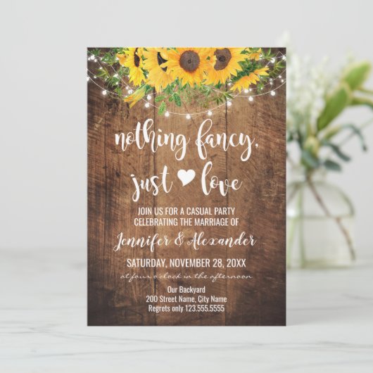 Zonnebloemen Elopement Wedding Celebration (Staand voorkant)