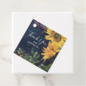 Zonnebloemen en Baby shower van de deelstaat Rusti Bedankjes Labels (In situ)