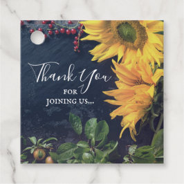 Zonnebloemen en Baby shower van de deelstaat Rusti Bedankjes Labels