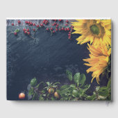 Zonnebloemen en Baby shower van de deelstaat Rusti Gastenboek (Achterkant)