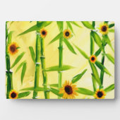 Zonnebloemen en bamboe fotoplaat (voorkant)