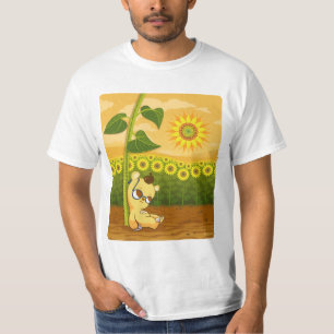 Zonnebloemen en Beer van Kawaii T-shirt