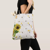 Zonnebloemen en Bij Tote Bag (Dichtbij)