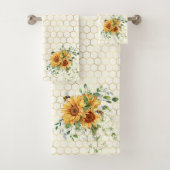 Zonnebloemen en bijen bad handdoek (Insitu)