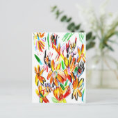 Zonnebloemen en bijen briefkaart (Staand voorkant)