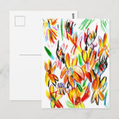 Zonnebloemen en bijen briefkaart (Voorkant / Achterkant)