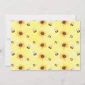 Zonnebloemen en bijen Foteo 1e verjaardag Kaart (Achterkant)