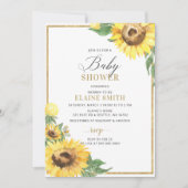 Zonnebloemen en bijen Genderneutraal Baby shower Kaart (Voorkant)