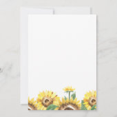 Zonnebloemen en bijen Genderneutraal Baby shower Kaart (Achterkant)