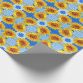 Zonnebloemen en bijen inpakpapier (Hoek)