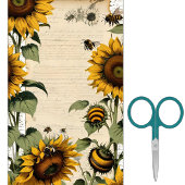 Zonnebloemen en bijen lijn script tissuepapier