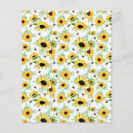 Zonnebloemen en bijen scrapbook achtergrond