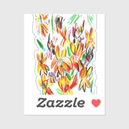 Zonnebloemen en bijen sticker
