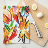 Zonnebloemen en bijen theedoek (Quarter Fold)