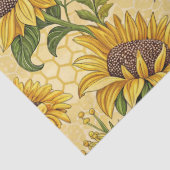 Zonnebloemen en Bijen Tissuepapier (Detail)