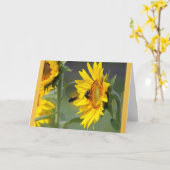Zonnebloemen en bijen Verjaardag Kaart (Gele Bloem)