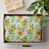 Zonnebloemen en bijtende hout Botanische Patroonpa Tissuepapier (Geschenk)