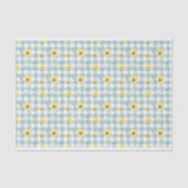 Zonnebloemen en blauwe gingham tissuepapier (Voorkant)