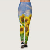 Zonnebloemen en blauwe hemdjes Summer Field Leggings (Achterkant)