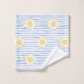 Zonnebloemen en Blauwe Stripes Bath Towel Set Bad Handdoek (Wasdoekje)