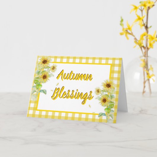 Zonnebloemen en bloem kaart (Gele Bloem)