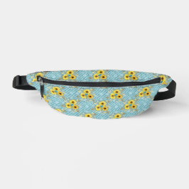 Zonnebloemen en Blue Stripe Patroon Fanny Pack Heuptasje