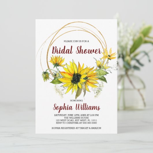 Zonnebloemen en Boho Greenery Vrijgezellenfeest Kaart (Staand voorkant)