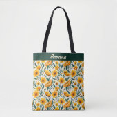 Zonnebloemen en boterbloemen tote bag (Voorkant)