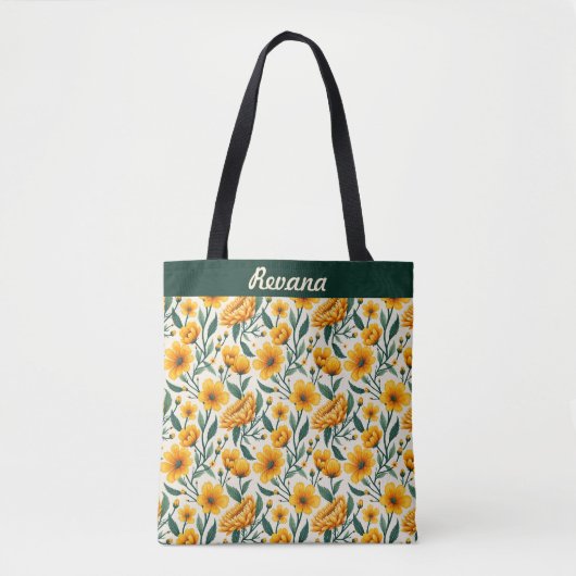 Zonnebloemen en boterbloemen tote bag (Voorkant)