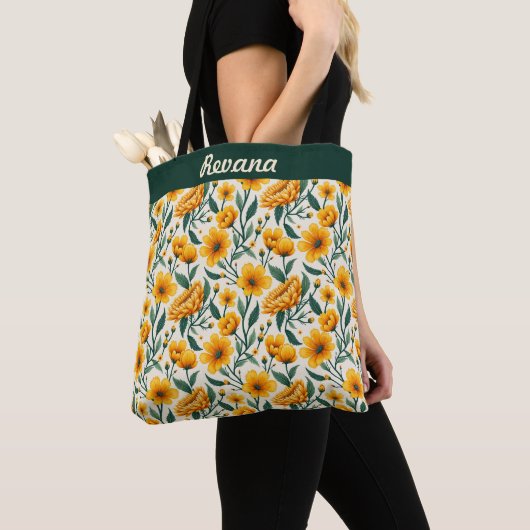 Zonnebloemen en boterbloemen tote bag (Dichtbij)