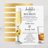 Zonnebloemen en Bourbon voor ik verloving doe Kaart (Voorkant / Achterkant)