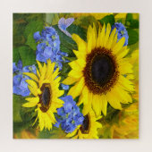 Zonnebloemen en brandkranen legpuzzel (Horizontaal)