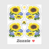 Zonnebloemen en brandkranen sticker (Vel)