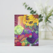Zonnebloemen en Briefkaart van Veggies (Staand voorkant)