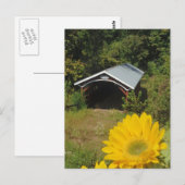 Zonnebloemen en brug over Hoesje Briefkaart (Voorkant / Achterkant)