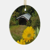 Zonnebloemen en brug over Hoesje Keramisch Ornament (Rechts)