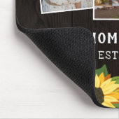 Zonnebloemen en bruin hout Foto Collage Muismat (Hoek)