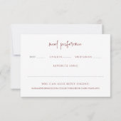 Zonnebloemen en bruine rode rozen trekken het huwe RSVP kaartje (Achterkant)