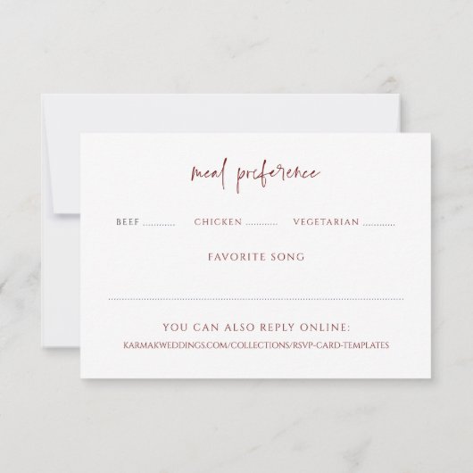 Zonnebloemen en bruine rode rozen trekken het huwe RSVP kaartje (Achterkant)