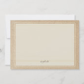 Zonnebloemen en Burlap Uitnodigingen (Achterkant)