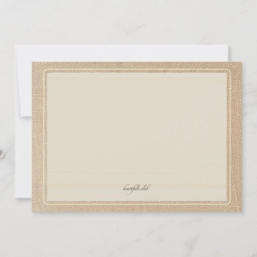 Zonnebloemen en Burlap Uitnodigingen (Achterkant)