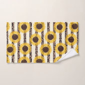 Zonnebloemen en Cheetah printstripes Bad Handdoek (Handdoek)