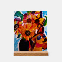 Zonnebloemen en chihuahua