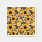 Zonnebloemen en Citrus Autumn Home Decor Servet (Voorkant)