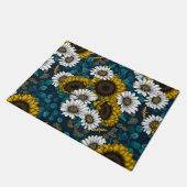 Zonnebloemen en dagbladen, zomertuin 2 deurmat (Schuin)