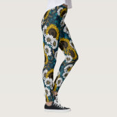 Zonnebloemen en dagbladen, zomertuin 2 leggings (Rechts)
