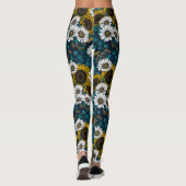 Zonnebloemen en dagbladen, zomertuin 2 leggings (Achterkant)
