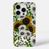 Zonnebloemen en dagbladen, zomertuin 3 Case-Mate iPhone case (Achterkant)