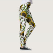 Zonnebloemen en dagbladen, zomertuin 3 leggings (Rechts)